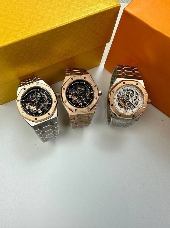 AP watch with elegant designed dial and metal chain strap in multiple colors