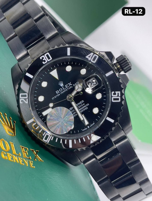 Rolex Submariner Full Black Men's Watch