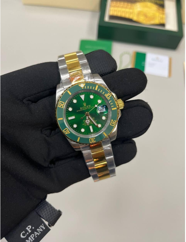 Rolex Submariner Green Dial Two Tone Men's Watch